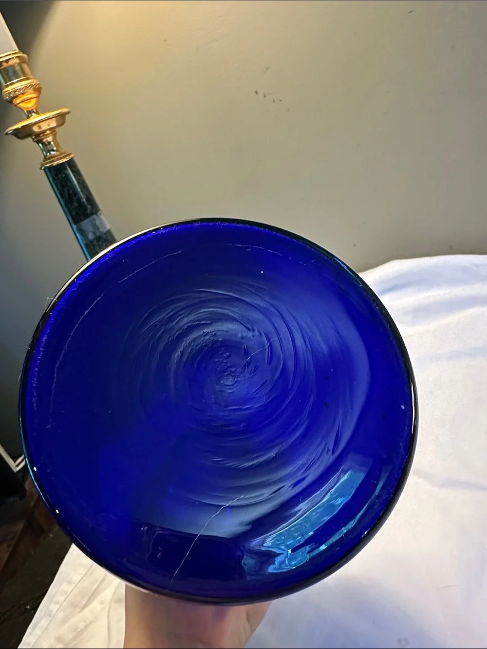 Vintage MCM Kastrup Holmegaard Cobalt Blue Glass Vase - Decorative Home Accent